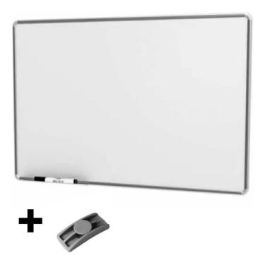 Imagem de Lousa Quadro Branco Escolar - 40x30 Cm Stalo+ Apagador