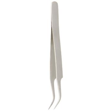 Imagem de Hakko CHP 7-SA Stainless Steel Non-Magnetic Precision Tweezers with Very-Fine Point Curved Tips, 4-1/2" Length