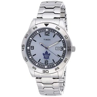Imagem de Timex Tribute Relógio masculino Citation 42 mm Quartzo com pulseira de aço inoxidável, Toronto Maple Leafs, Relógio de quartzo