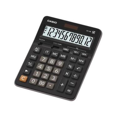 Imagem de Calculadora de Mesa Casio Grande GX-12B 12 Digitos, Preto