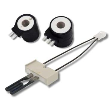 Imagem de Edgewater Parts Kit de bobina solenóide de gás para secadora 694539 (primário e secundário), compatível com Whirlpool, GE, Electrolux, Maytag, substitui 08015680, DE382WR, 08015679, 5300622602,