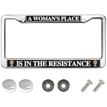 Imagem de A Woman's Place is in The Resistance Moldura de metal para mulheres e meninas presente para mulheres esposa mãe