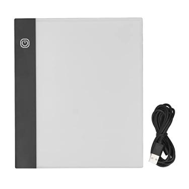 Imagem de LED Light Box Tracer Ultra Thin Fin Portable Dimmable Artcraft Rastred Pad A5 para desenhar Pintura Perfeita para Designers Artistas Crafters (Plástico 2)