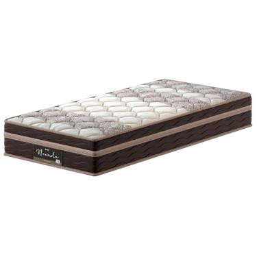 Imagem de Colchão Solteiro Probel Nevada Com Euro Pillow E Molas Ensacadas 26x88x188 Cm Bege Com Marrom