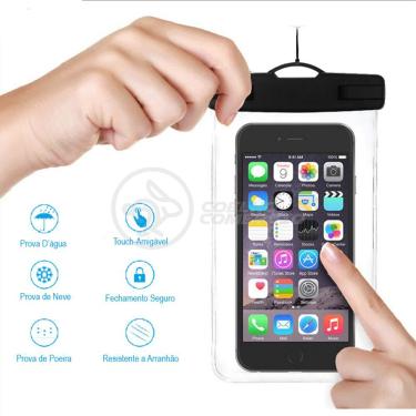 Imagem de Capa Bolsa A Prova Dágua Impermeável P/ Celular Preto