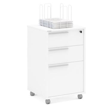 Imagem de Gaveteiro Politorno Maia Com 3 Gavetas E Chave Branco
