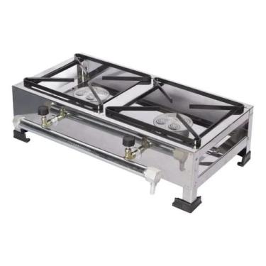 Imagem de Fogareiro 2 Bocas 20x20 Alta Pressão - infinity grill