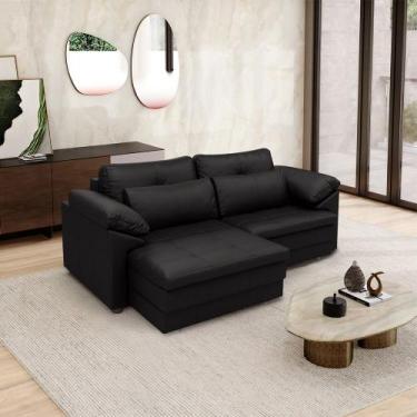 Imagem de Sofá Retrátil Manual Sala de Estar Nolan Bipartido 250cm Conforto Prem