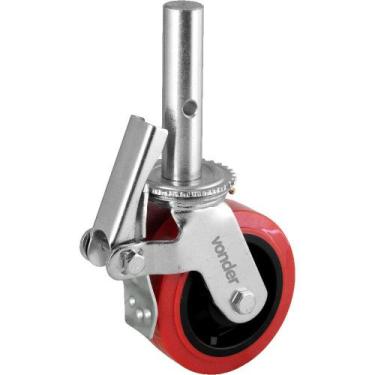 Imagem de Rodízio para andaime 6" com espigão 35 x 150 mm e freio - Vonder
