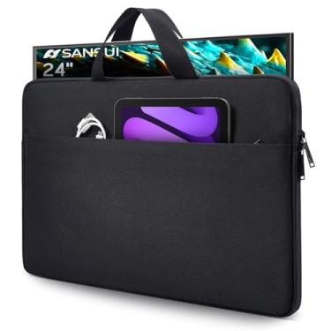 Imagem de imComor Capa Protetora Para Monitor Portátil De 24", Monitores 23,8 A Innoview 23,8"/Asus Zenscreen 24"/Viewsonic Td2423D, Preta