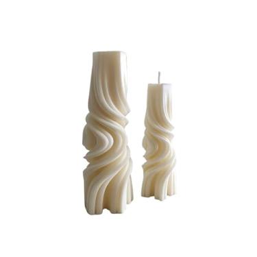 Imagem de 2 bastões de vela perfumada de cera de coco 175g(Maçã e Canela)