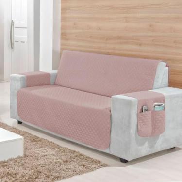 Imagem de Protetor de Sofá 2 3 4 Lugares Retrátil (1,00/1,50/1,80/2,20m) Capa Matelada Porta Objetos(ROSE,2 Lugares (1,00m))