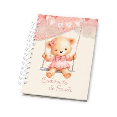Imagem de Caderneta de Vacinação do Bebê Atualizada – Modelo SUS com Capa Dura para Menina – Registro de Vacinas, Saúde e Crescimento Infantil – Tema Ursinha Balanço