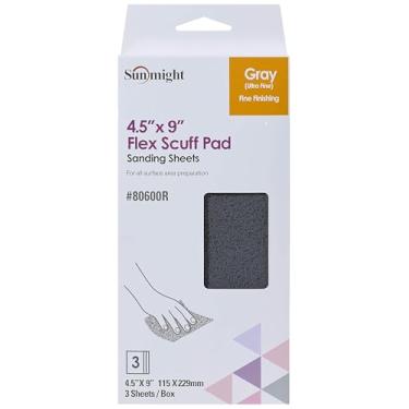 Imagem de Sunmight Pacote de varejo Flex Scuff Pads 11,4 cm x 22,8 cm, 80600R, 3 almofadas