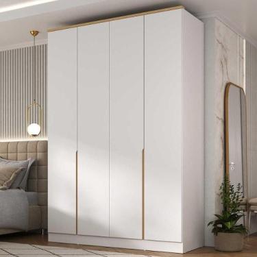 Imagem de Guarda Roupa 160cm 4 Portas c/ Prateleiras e Nichos 100% MDF - Mambel 