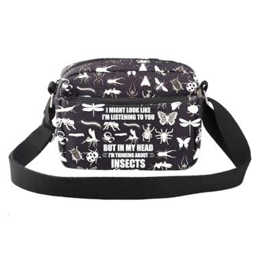 Imagem de CMNIM Bugs Insect Gifts Entomology Crossbody Bag Bugs Lover Gifts Entomologist Gifts for Insect Lovers Crossbody Shoulder Bag, 25527 Insect Hc, Bolsa tiracolo