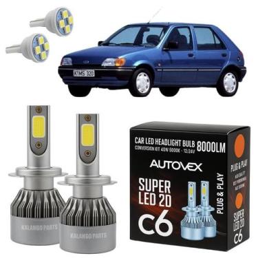 Imagem de Ford Fiesta 96 A 2001 Lâmpada Farol Baixo LED H7 Automotiva - Autovex