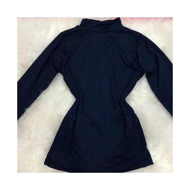 Imagem de Blusa gola alta manga longa malha canelada feminino - Filó Modas, p, R