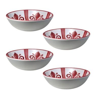 Imagem de Conjunto 4 Bowls Cumbuca Melamina Plástico Pote Comida 290ml - Florart