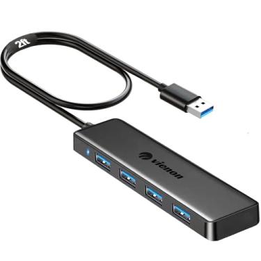 Imagem de Hub USB 3.0, hub USB VIENON com 4 portas, divisor USB, expansor USB para laptop, Xbox, pen drive, HDD, console, impressora, câmera, teclado, mouse - 60 cm