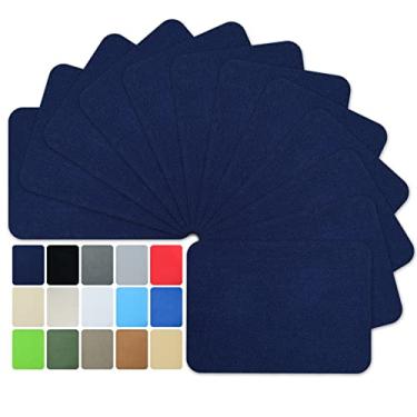 Imagem de Buite Patch de passar a ferro para jeans, remendo jeans de ferro em tecido, cola mais forte, 100% algodão, 12 peças de adesivos de jeans azul ferro no interior (7,6 cm x 10,2 cm)