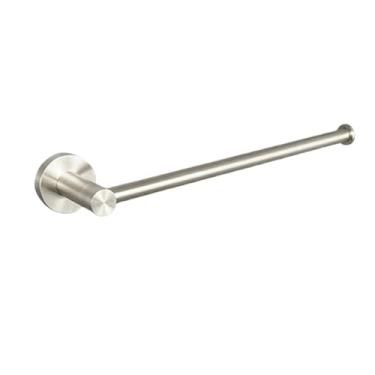 Imagem de Acessórios para banheiro em aço inoxidável escovado, porta-toalhas de parede, suporte para papel higiênico, gancho para roupão, porta-copos, suporte para escova de vaso sanitário (anel para toalhas A)