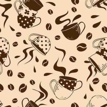 Imagem de Papel de Parede Adesivo Café Xícaras 272460105 0,58x2,50M - Adesivo BR