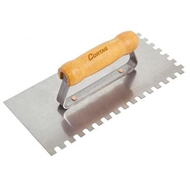 Imagem de Desempenadeira de Aço Dentada 12x25,6cm 8x8mm - 60700 - CORTAG - Desempenadeira de Aço Dentada 12x25,6cm 8x8mm - 60700 - CORTAG