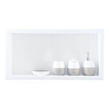 Imagem de Nicho Em Porcelanato Polido Para Banheiro Porta Shampoo Lavabo Box 60x