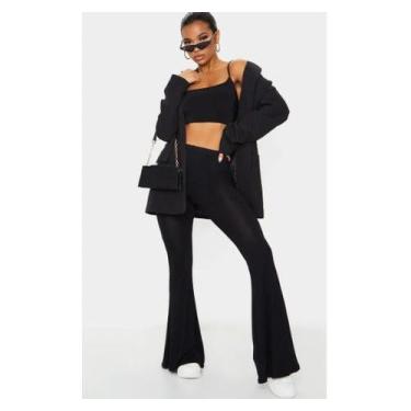 Imagem de Calça Legging Flare Bailarina - Diluxo, P, Preto, feminino