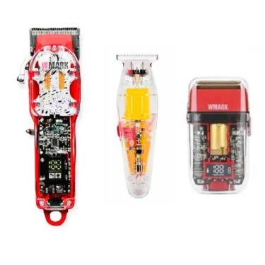 Imagem de Maquina De Cortar Cabelo Ng 409 + Acab NG 202 +Shaver Ng 988 - Wmark 