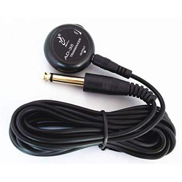 Imagem de Ymiko AD35 Mini Sound Pickup Piezo Amplifer Transdutor Stick Microfone Profissional Piezo Com Controle de Volume para Guitarra Ukulele Violoncelo de Violoncelo Preto 38mm 38mm