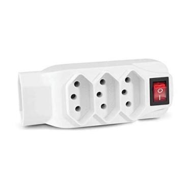 Imagem de Adaptador L Multilaser De Energia Novo Padrão 4 Tomadas - WI246, Branco