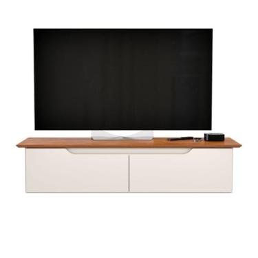 Imagem de Aparador Suspenso Rack Sala TV Duas Gavetas MDF/MDP Compacto Design Mo