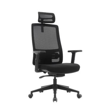 Imagem de Cadeira de Escritório Presidente Encosto de Cabeça e Lombar - Fratini 