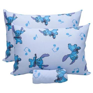 Imagem de Jogo de Cama Lençol Casal 3 Pçs Lilo Stitch Music Disney