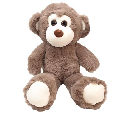 Imagem de Pelúcia Animalzinho Macaco Marrom 35cm R3395 - BBR Toys