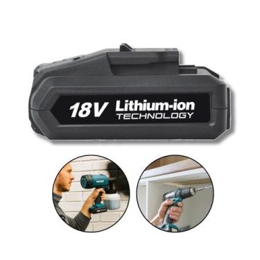 Imagem de Bateria Lítio Recarregável Wesco 2Ah 18v Com Indicador De Carga Pistol