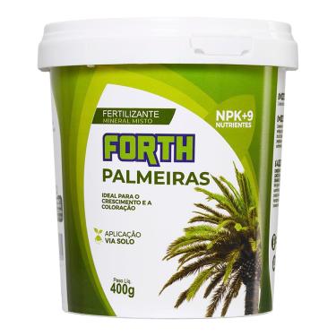 Imagem de Adubo Forth Palmeiras, Fertilizante Mineral, NPK (Nitrogênio, Fósforo & Potássio), 9 Micronutrientes, Nutrição Especializada, Balde 400g