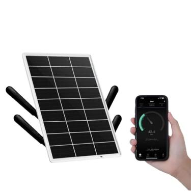 Imagem de Tangxi Roteador Modem 4G LTE Alimentado por Solar, Roteador 4G Externo Sem Fio Com Slot para Cartão SIM, 50m WiFi WiFi WiFi Extender Signal Booster Com Painel Solar de 15W