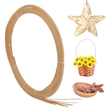 Imagem de NBEADS Tiras de bambu de 32,8 metros, cesta de vime plana de vime de 0,4 cm de largura, materiais de tecelagem, cesta faça você mesmo, rattan para fazer cestas, móveis, tecelagem, artesanato DIY