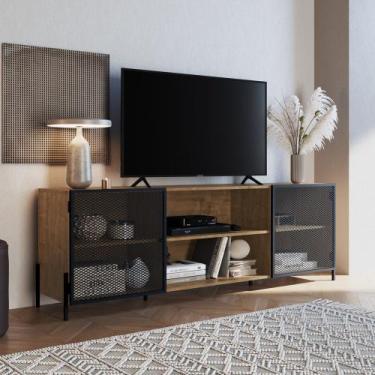 Imagem de Rack de TV Metalic Estilo Industrial 180cm 02 Portas Móvel na Caixa, V