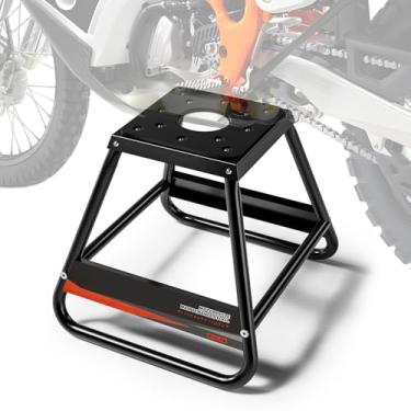 Imagem de USTPO Suporte de bicicleta Dirt Bike destacável para manutenção de grua de painel de elevação Suporte universal resistente para motocicleta Dirt Pit Bike