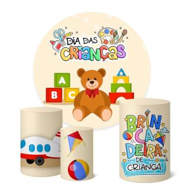 Imagem de Trio Capas Cilindro + Painel Redondo 1,50m Dia das Crianças (K1CRI0005)
