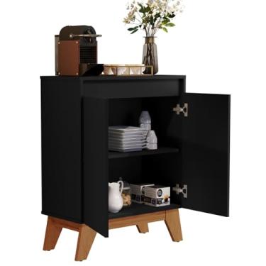 Imagem de Buffet Cancun 2 Portas Aparador Balcão Cantinho Do Café Sala Para Cozinha (PRETO)