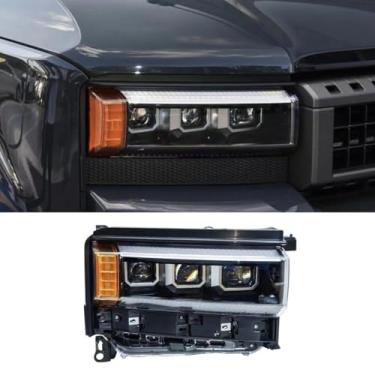 Imagem de Lâmpada de neblina esquerda direita LED luz diurna frontal LED conjunto de farol lâmpada de canto ampla compatível com Prado LC250 2024+ (direita)