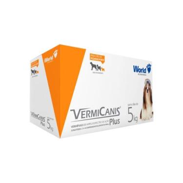 Imagem de Vermifugo P/ Cães 5kg Vermicanis Plus 400mg World 40 Comp