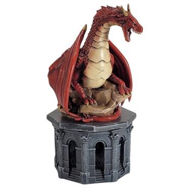 Imagem de Forged Dice Co. Dragon Dice Jail - Suporte de dados D&D e caixa de armazenamento com miniaturas de dragão de colecionadores removíveis - Serve para até 2 conjuntos de RPG poliédricos padrão - Vermelho