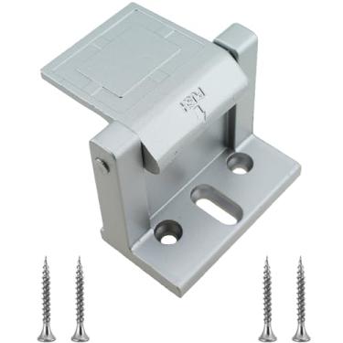 Imagem de TAODAN Endurecedor de fechadura de porta de liga de alumínio 5,7 x 3,7 x 6,9 cm ferrolho de porta prata adequado para apartamentos dormitórios banheiro quarto