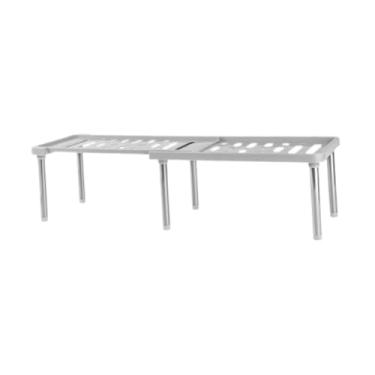 Imagem de AFXGUSD Prateleira de Armazenamento Ajustável para Organização de Despensa de Cozinha, Cinza, Tamanho real